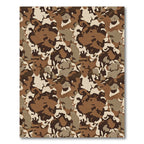 Earthy Brown Camouflage Abstract Waves Rug