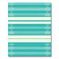 Teal Cream Abstract Geometric Stripe Rug