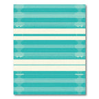 Teal Cream Abstract Geometric Stripe Rug