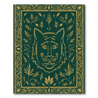 Emerald Tiger Floral Celtic Border Rug