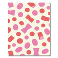 Pink Red Abstract Shapes Confetti Rug