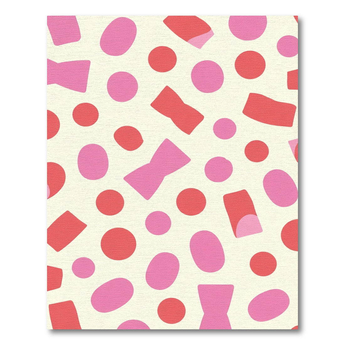 Pink Red Abstract Shapes Confetti Rug