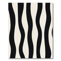 Modern Black Cream Wavy Stripe Rug