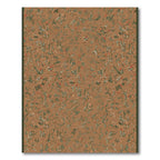 Earthy Tone Abstract Floral Swirl Rug