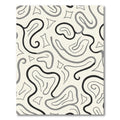 Monochromatic Abstract Swirls And Shapes Rug