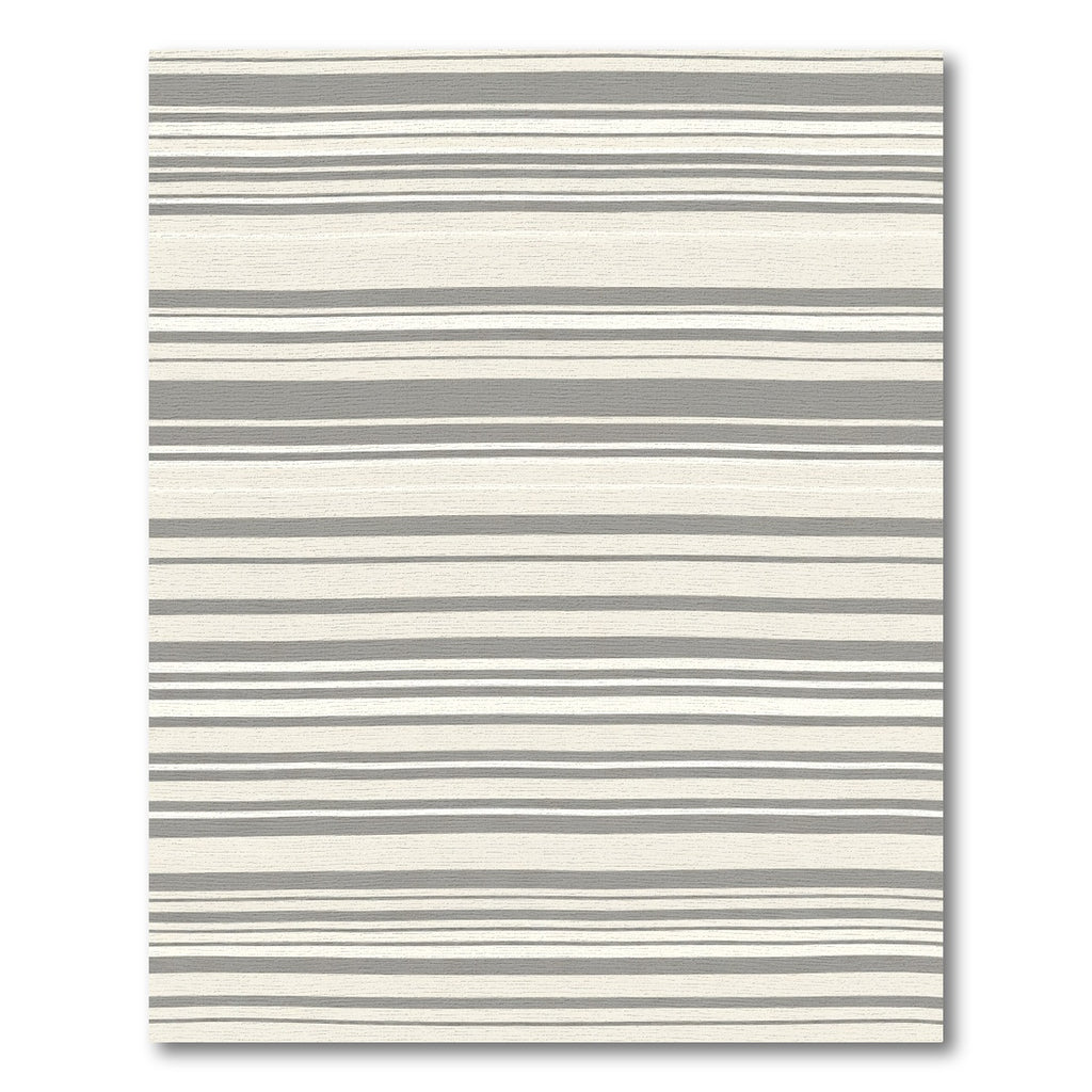 Neutral Gray Cream Horizontal Stripes Rug