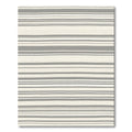 Neutral Gray Cream Horizontal Stripes Rug