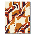 Abstract Earthy Tone Swirl Rug