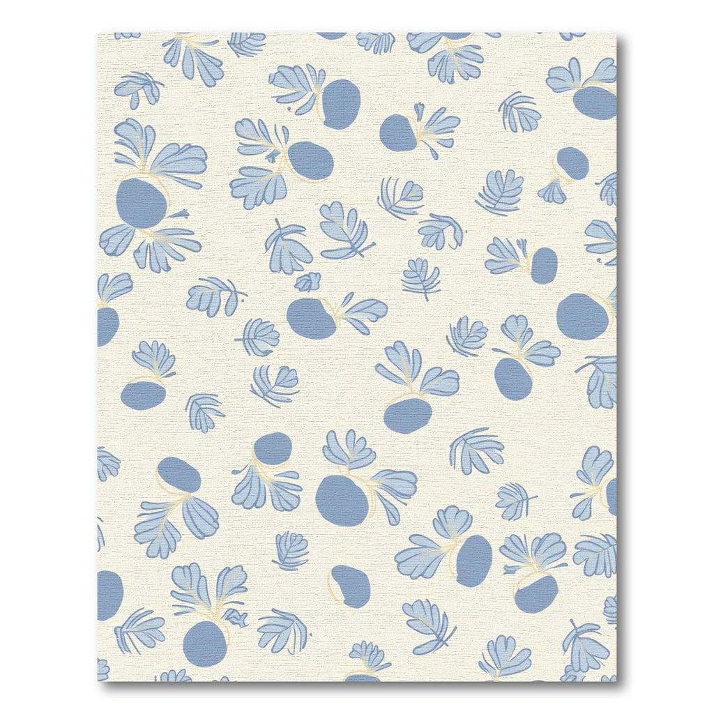 Pale Blue Botanical Scatter Rug