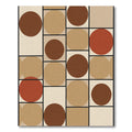 Earthy Circles Grid Composition Rug