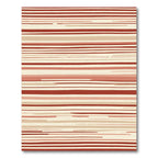 Warm Striped Abstract Lines Rug