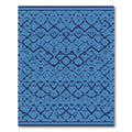 Indigo Lattice Repeating Organic Rug