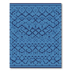 Indigo Lattice Repeating Organic Rug