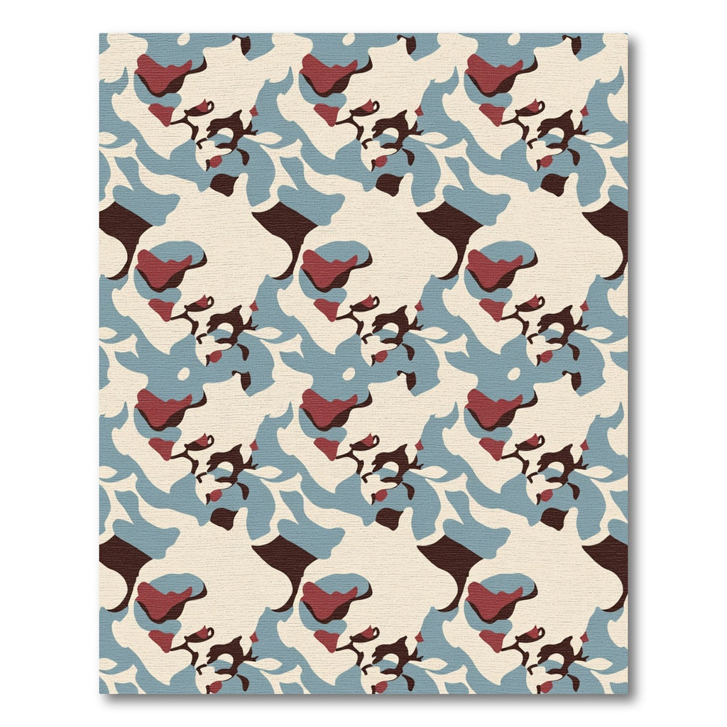 Desert Camo Abstract Organic Shapes Rug