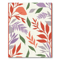 Red Purple Green Leafy Branches Rug