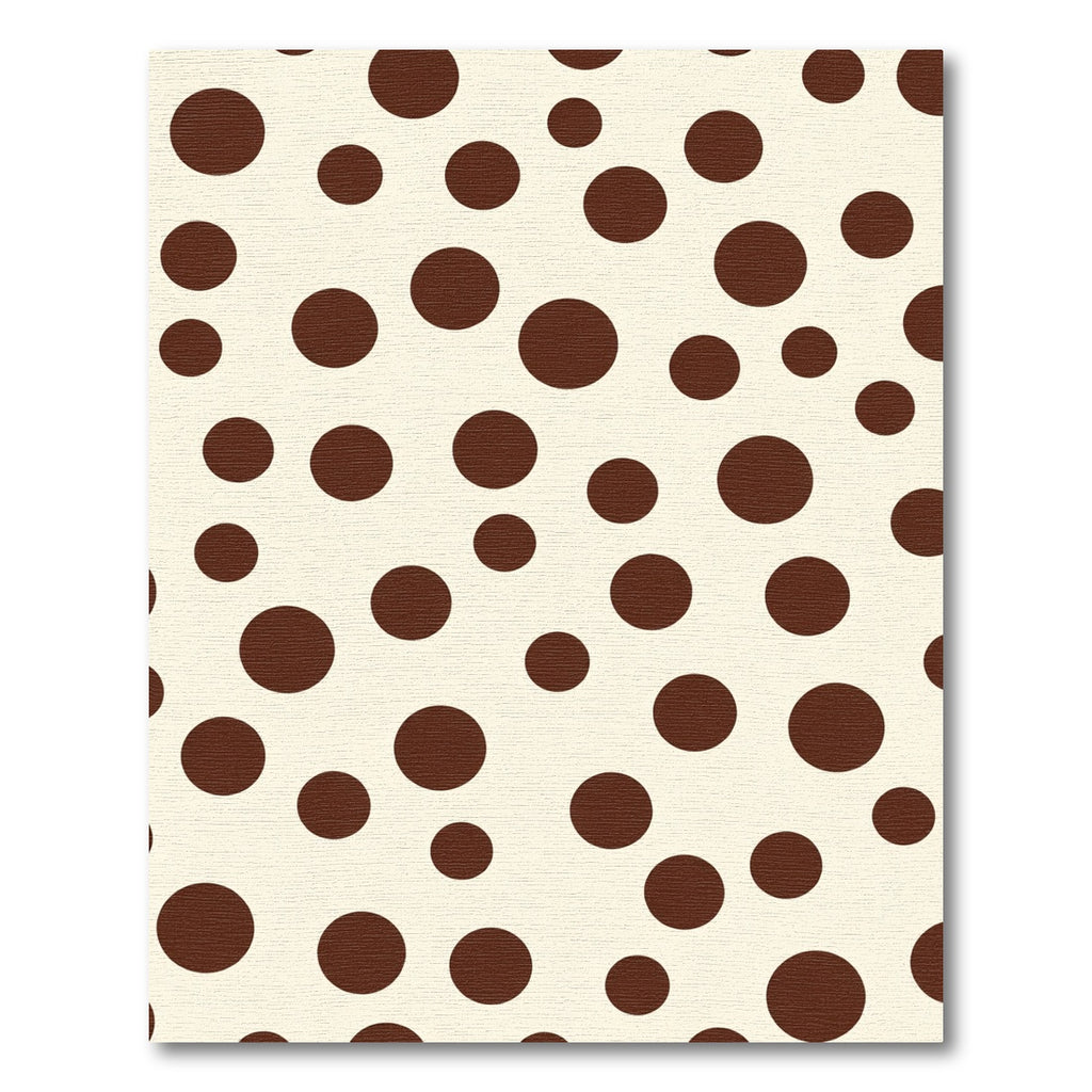 Creamy Brown Polka Dot Rug