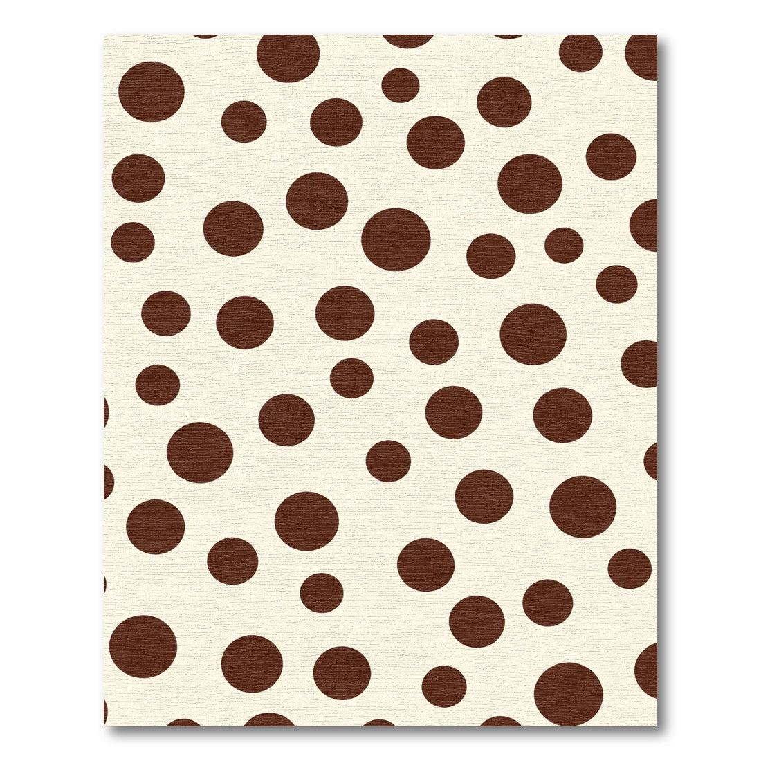 Creamy Brown Polka Dot Rug