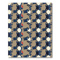 Abstract Blue Earth Tone Shapes Rug