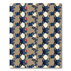 Abstract Blue Earth Tone Shapes Rug