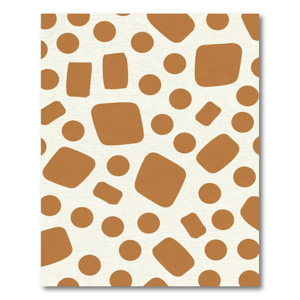 Earthy Orange Abstract Spots Rug