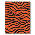 Bold Orange Tiger Stripe Waves Rug