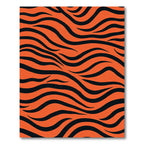 Bold Orange Tiger Stripe Waves Rug