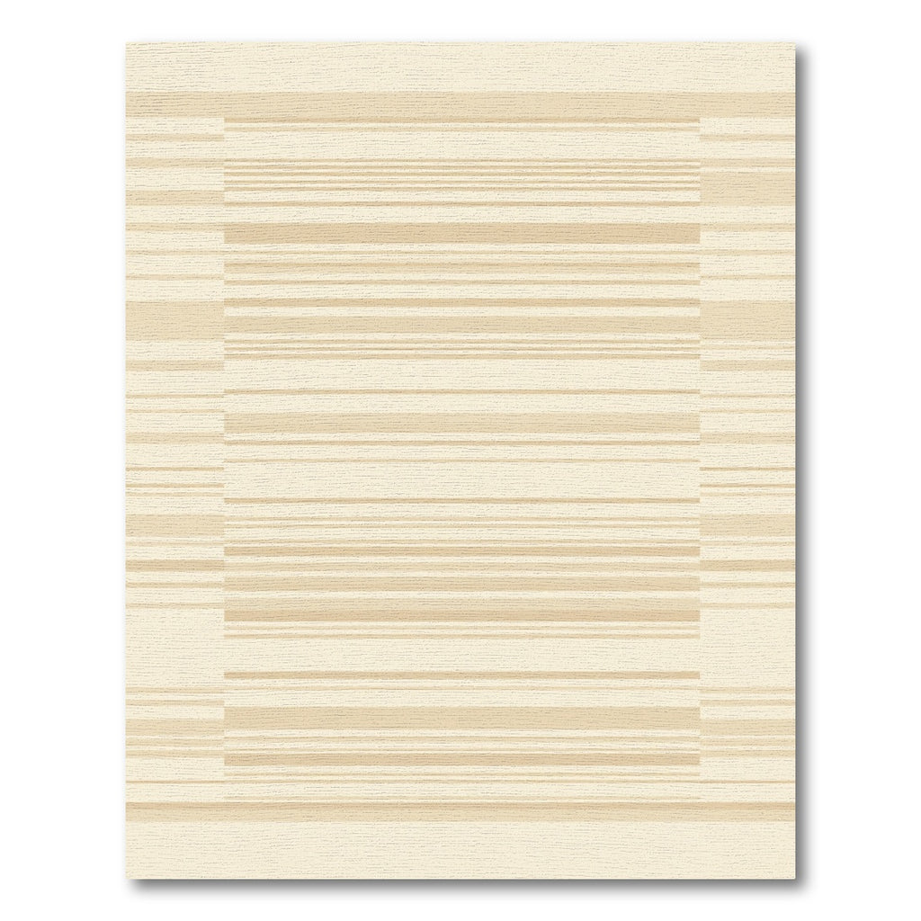 Muted Cream Geometric Horizontal Stripe Rug