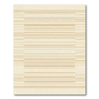 Muted Cream Geometric Horizontal Stripe Rug