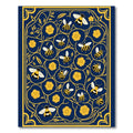 Naval Blue Yellow Bee Floral Meadow Rug