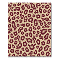Burgundy Splotch Animal Print Rug