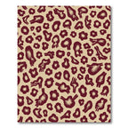 Burgundy Splotch Animal Print Rug