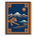 Orange Tiger Mountain Nightscape Rug