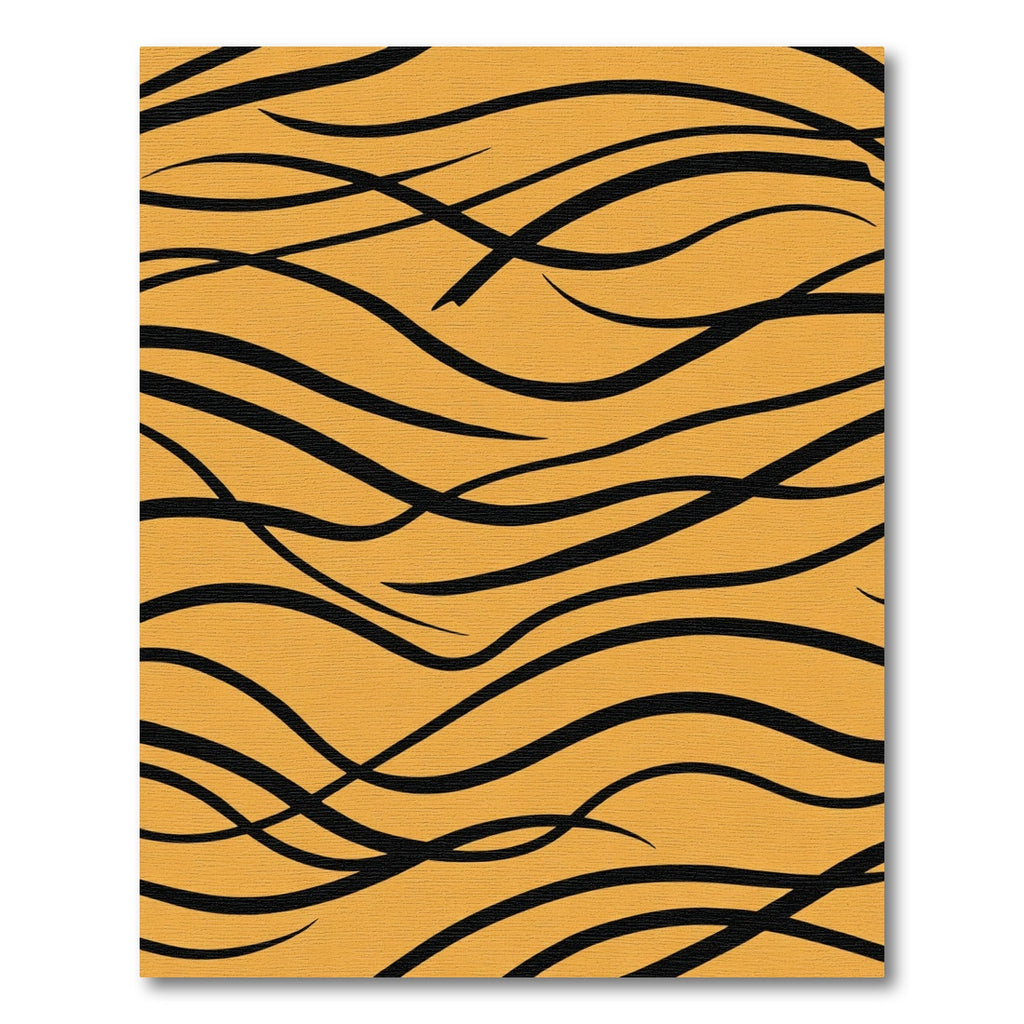Bold Orange Black Tiger Stripes Rug