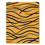 Bold Orange Black Tiger Stripes Rug
