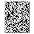 Modern Black Brushstroke Scatter Rug