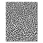 Modern Black Brushstroke Scatter Rug