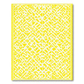 Citrus Yellow Geometric Lattice Rug