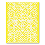 Citrus Yellow Geometric Lattice Rug