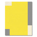 Abstract Yellow Gray Blocks Rug