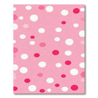 Pink White Crimson Polka Dot Rug