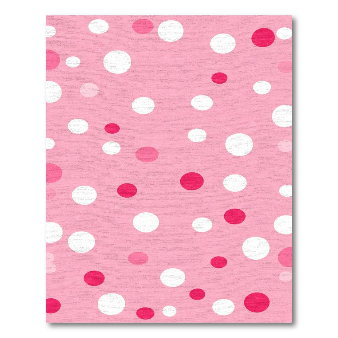 Pink White Crimson Polka Dot Rug