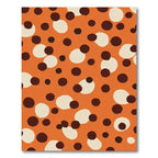Orange Cream Dark Circle Scatter Rug