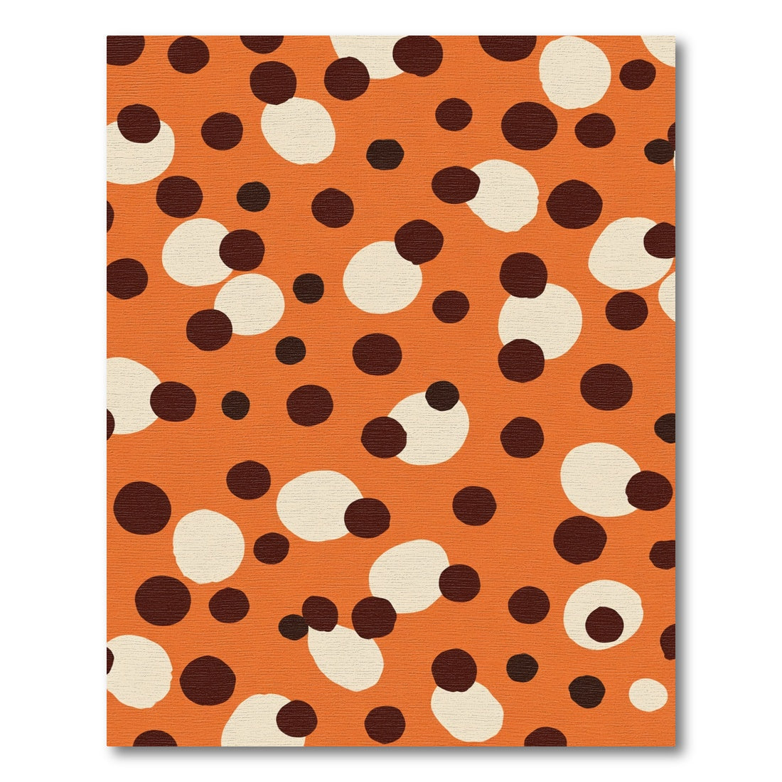 Orange Cream Dark Circle Scatter Rug