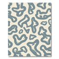 Dusky Blue Abstract Amorphous Shapes Rug