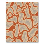 Terracotta Grey Organic Flow Rug