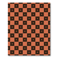Burnt Orange Brown Checkered Squares Rug