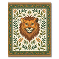 Majestic Lion Among Green Foliage Rug