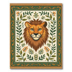 Majestic Lion Among Green Foliage Rug