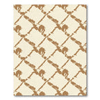 Tan and Cream Abstract Lattice Rug