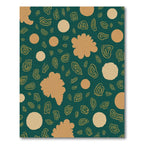 Abstract Earthy Organic Shapes Teal Rug